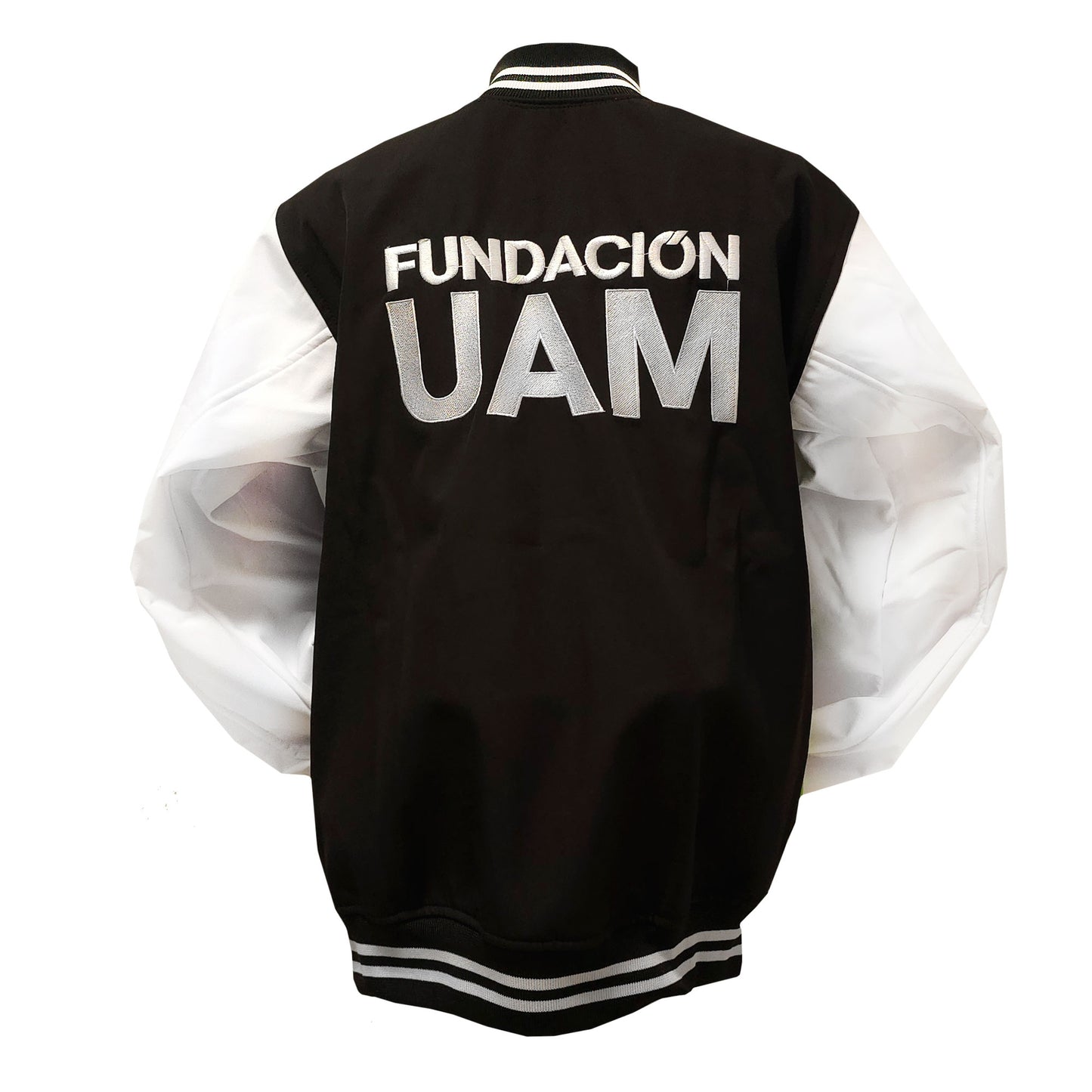 CHAMARRA NEGRA Y MORADO FUNDACIÓN UAM